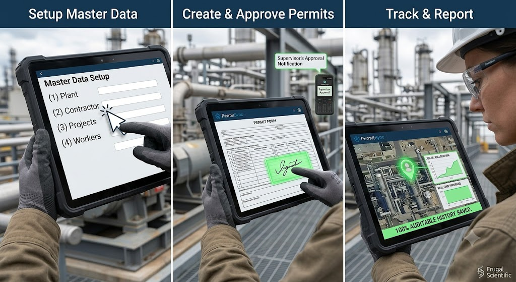 Digital permit-to-work compliance workflow
