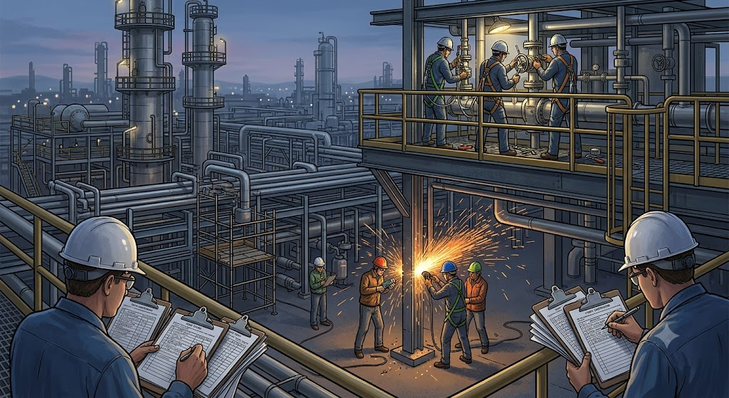 SIMOPS safety coordination in an industrial plant